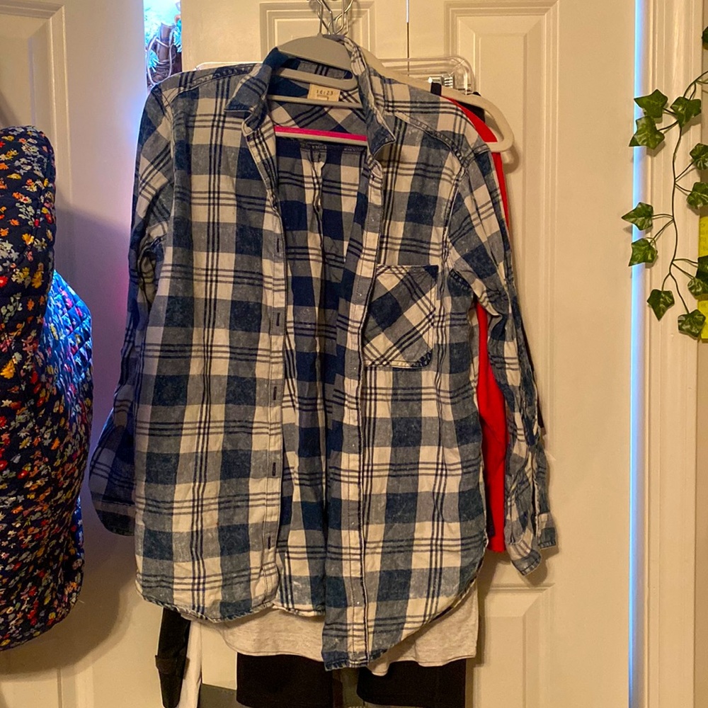 Blue and White Flannel